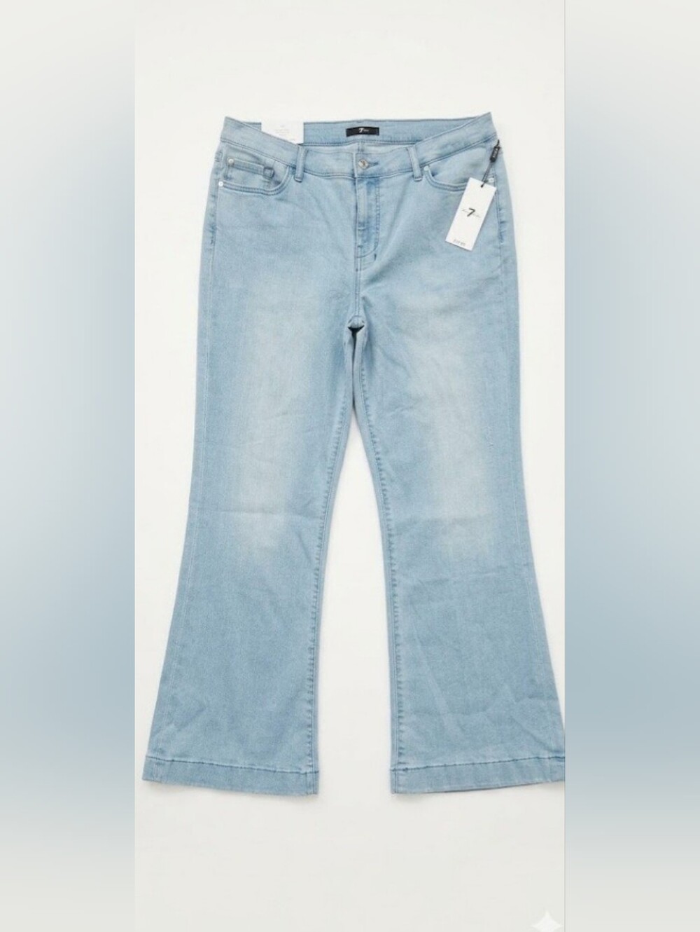 7 For All Mankind Dojo Tailorless Flare Trouser Jeans NWT Size 33